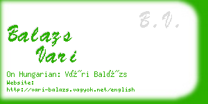 balazs vari business card